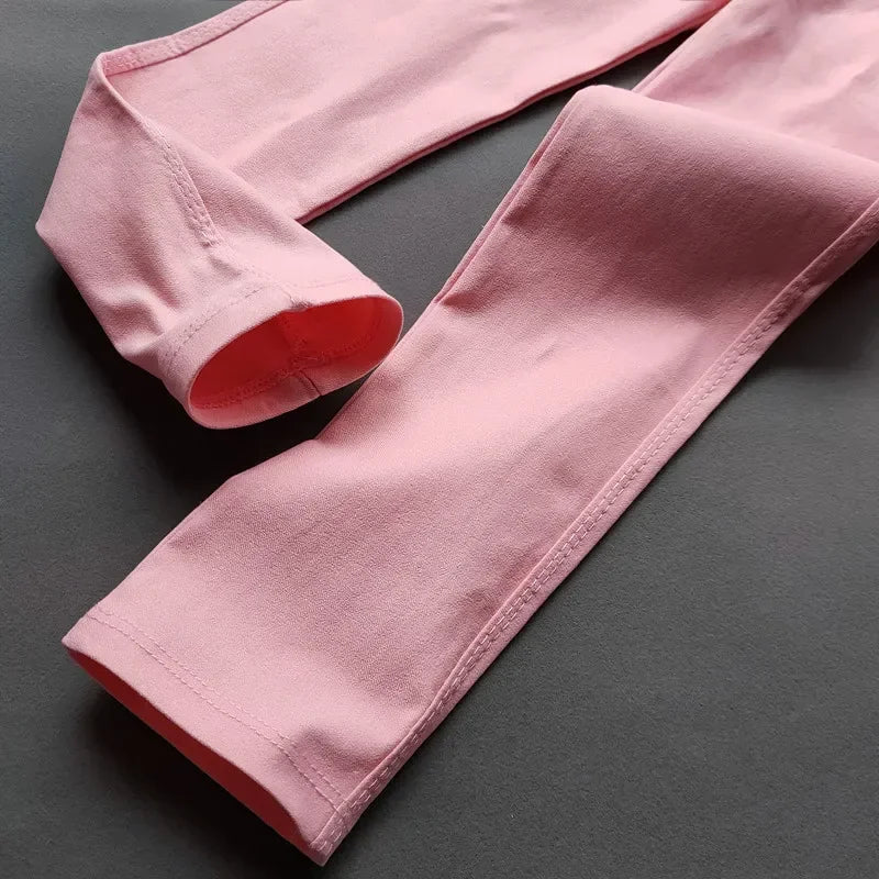 2-11Y Kids Girl Pants Slim Spring Autumn Candy Color Elastic Pencil Trousers Casual Child Solid Leggings Children Clothing Lizbert