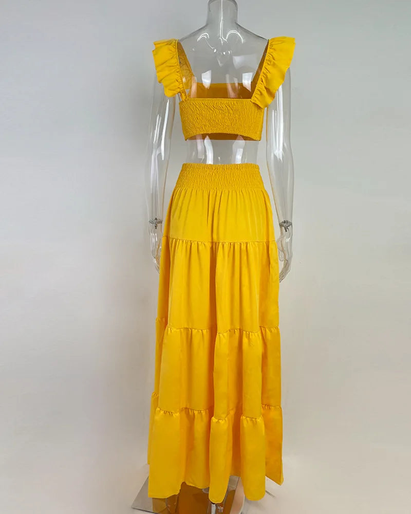 Floral Two-Piece Maxi Set – Effortless Summer Elegance