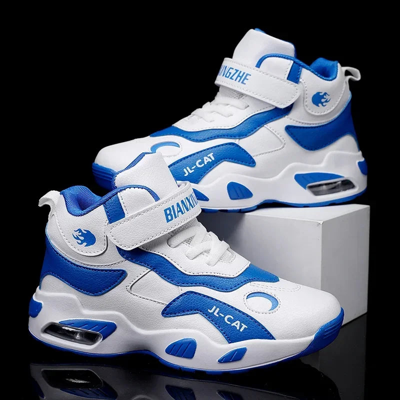 2024 Kids Basketball Shoes Boys Student Sports Shoes School Daily Outdoor Running Sneakers High Top Children Basketball Sneakers