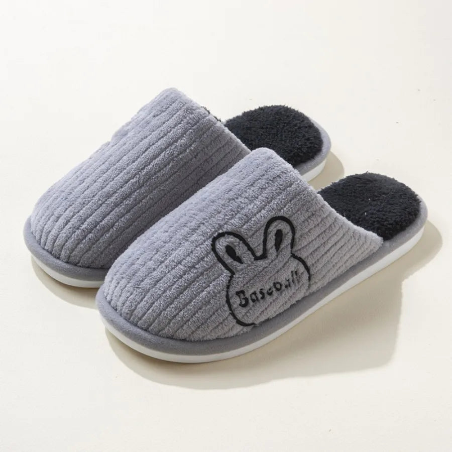 Winter Warm Plush Men Slippers Non Slip Soft Shoes Comfort Flat Heel Indoor Bedroom Couple's Slippers for Home Shoes in Autumn