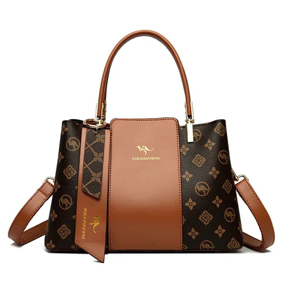 Luxury Handbag Fashion Print Large Capacity Soft Leather Women Shoulder Crossbody Bag Leisure Designer Ladies Purses and Handbag Lizbert