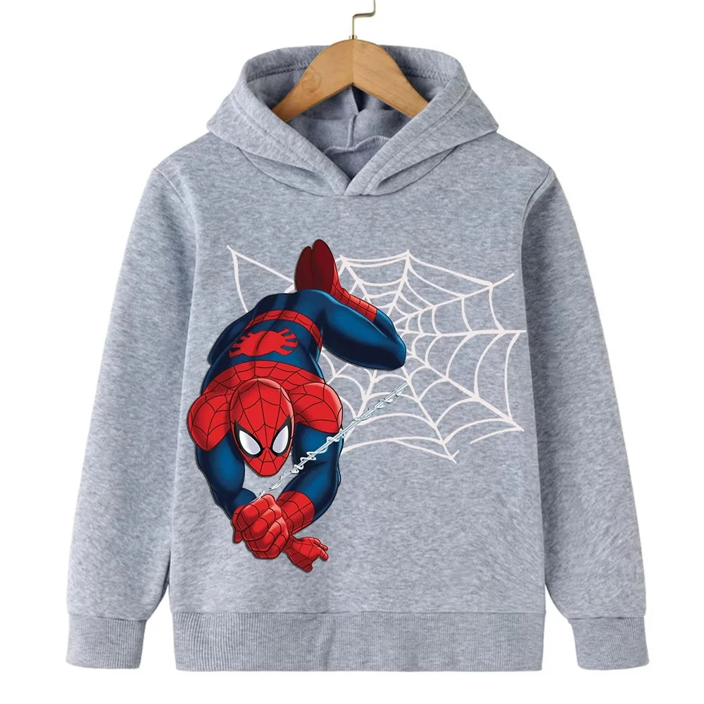 Kids Spring Autumn  Hoodies Fashion Cartoon Printing Baby Boys Clothes Boys Casual Tops Sweatshirts 2-14Years Old JW0001