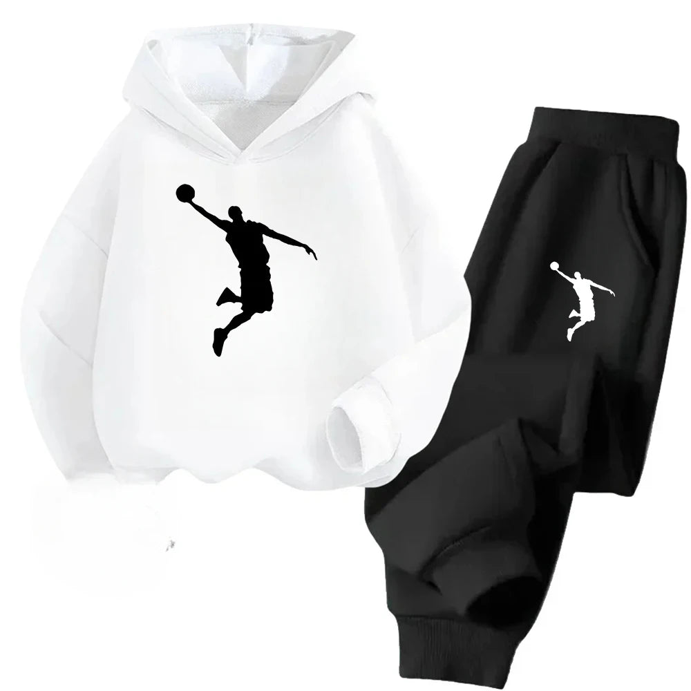 Autumn Winter Children Set Fashion Sports Boys Girls Hoodie+Pants Suits 4-14 Years Casual Fashion 2Pcs Tracksuits Kids Clothing
