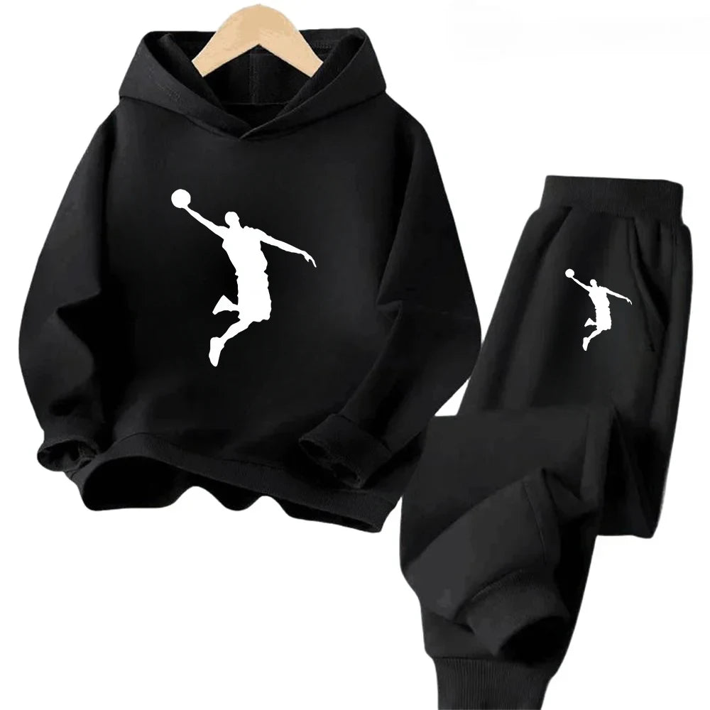 Autumn Winter Children Set Fashion Sports Boys Girls Hoodie+Pants Suits 4-14 Years Casual Fashion 2Pcs Tracksuits Kids Clothing