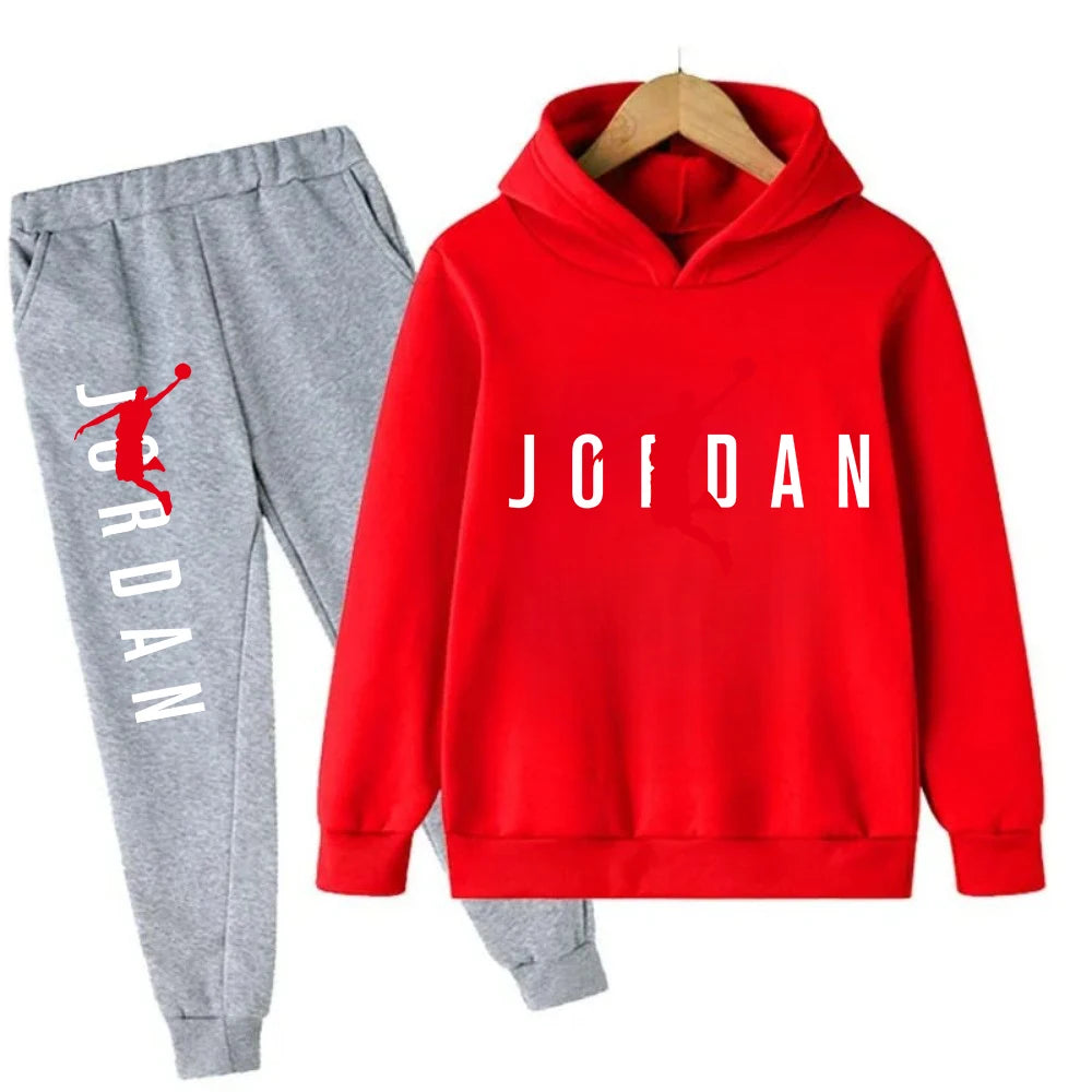 Spring Autumn Slam Dunk Master Pattern Printed Children Hoodie + Pant Suit 2pcs Set Kids Boy Girl Fashion Clothing Sportsuit