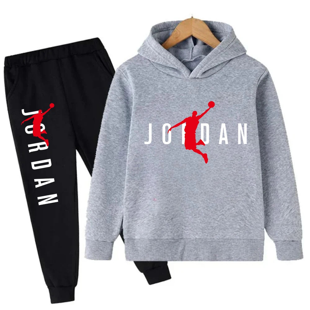 Spring Autumn Slam Dunk Master Pattern Printed Children Hoodie + Pant Suit 2pcs Set Kids Boy Girl Fashion Clothing Sportsuit