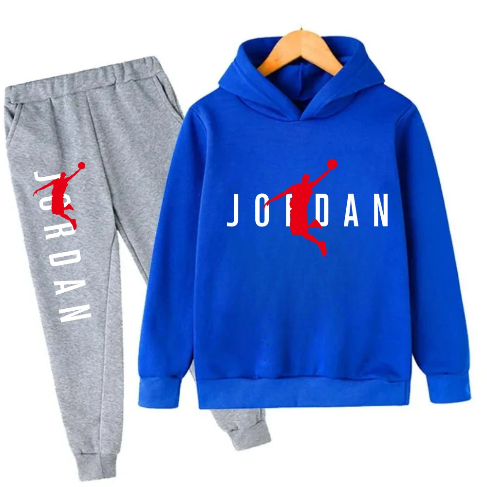 Spring Autumn Slam Dunk Master Pattern Printed Children Hoodie + Pant Suit 2pcs Set Kids Boy Girl Fashion Clothing Sportsuit