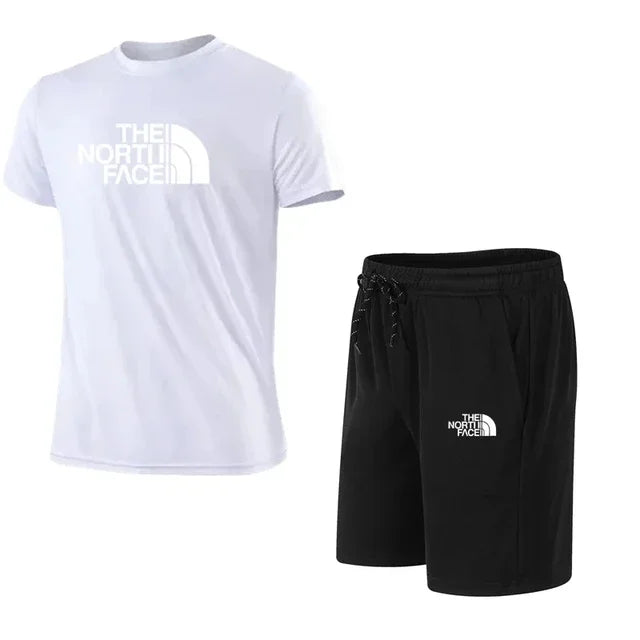 Men's fitness suits, sportswear, casual t-shirts, photography outfits, slow-paced running, brand new, two-piece set S-4XL - Lizbert