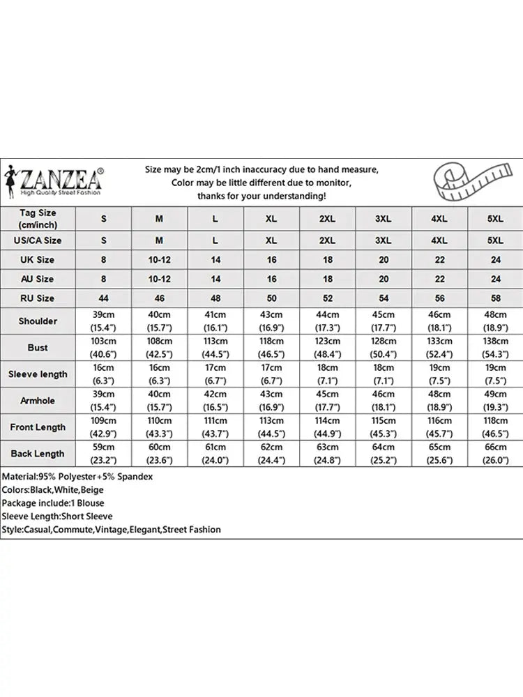 Classic Silhouette Summer Women Blouse Lizbert