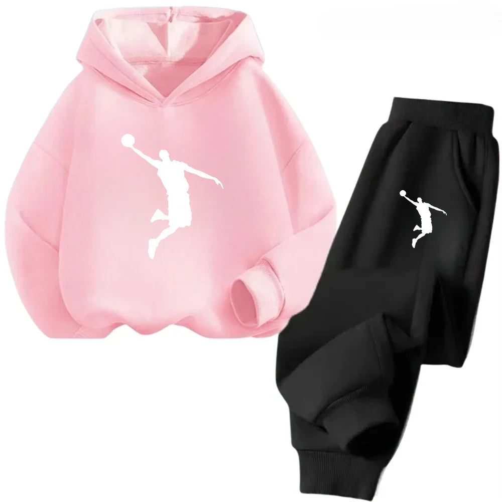 Autumn Winter Children Set Fashion Sports Boys Girls Hoodie+Pants Suits 4-14 Years Casual Fashion 2Pcs Tracksuits Kids Clothing Lizbert