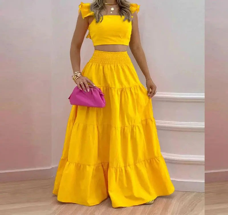 Floral Two-Piece Maxi Set – Effortless Summer Elegance Lizbert