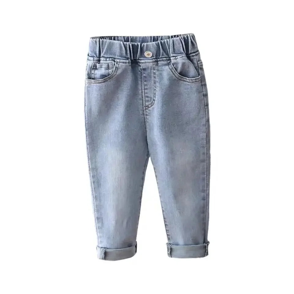 2-10Y Kids Pants Big Boys Stretch Cowboy Long Jeans 2025 Spring Girl Children Korean Pencil Leggings Autumn Casual Denim Trouser Lizbert