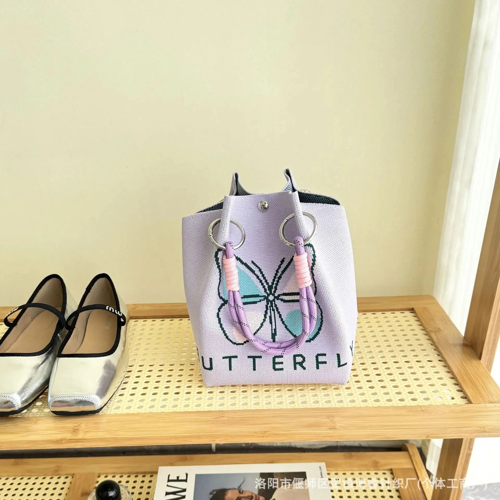 women's handbag Knitted Handbag Tote Bag - Fashion Water Bucket Purse for Work, Travel, Shopping Lizbert