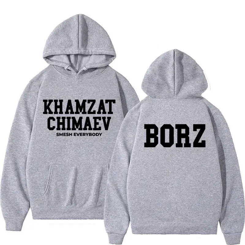 Khamzat Chimaev Logo Print Hoodies for Men Women Fashion Casual Oversized Pullovers Sweatshirts Retro Autumn/Winter Warm Hoodie Lizbert