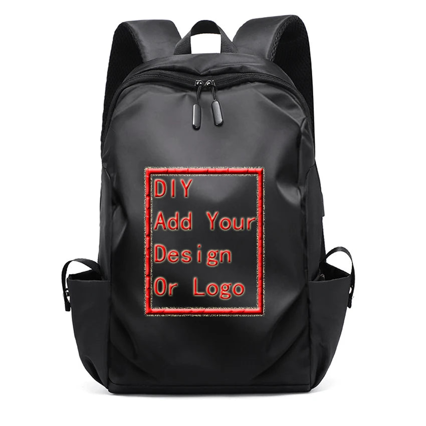 JODAN Letter Pattern Printed Canvas Men Women's Neutral Backpack Student Schoolbag Fashion Boy Girl Laptop Rucksack USB Port Lizbert