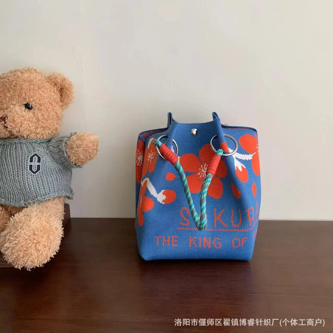 women's handbag Knitted Handbag Tote Bag - Fashion Water Bucket Purse for Work, Travel, Shopping Lizbert