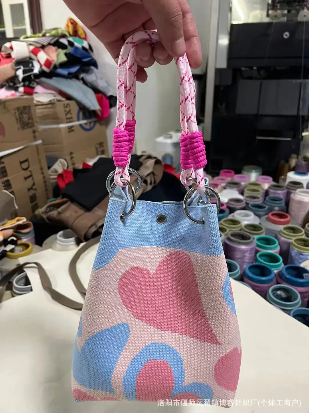 women's handbag Knitted Handbag Tote Bag - Fashion Water Bucket Purse for Work, Travel, Shopping Lizbert