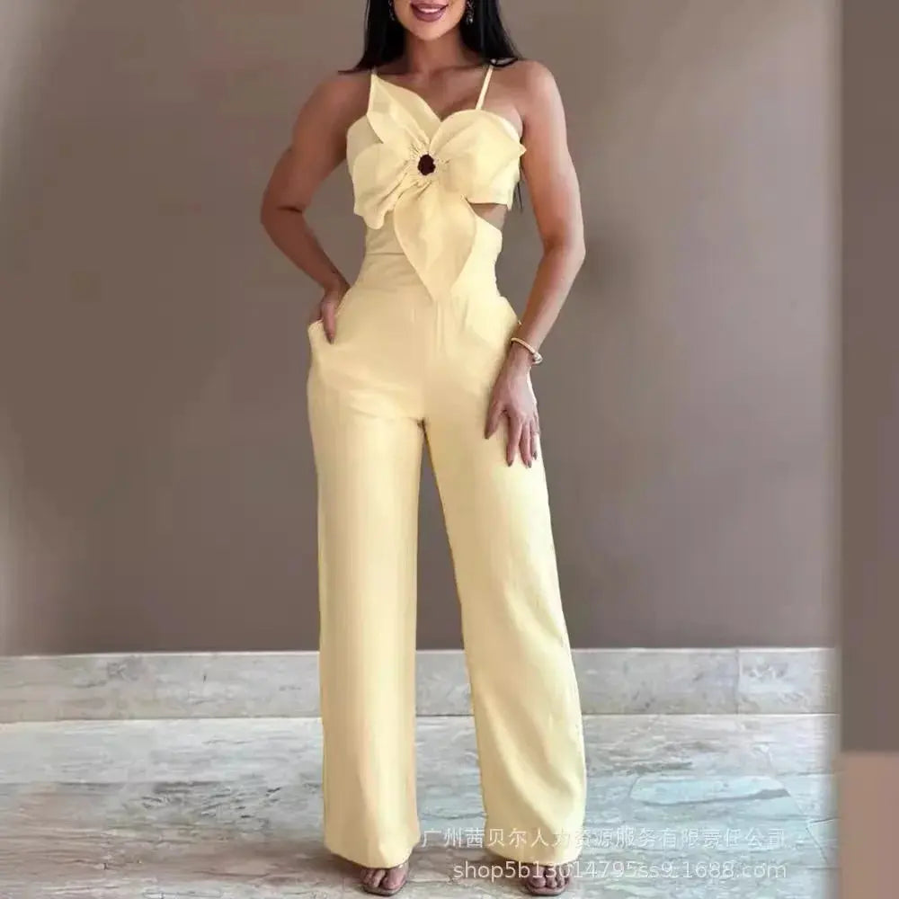 Prism White Jumpsuit – Elegant Wide-Leg One-Piece for Brides and Occasions Lizbert