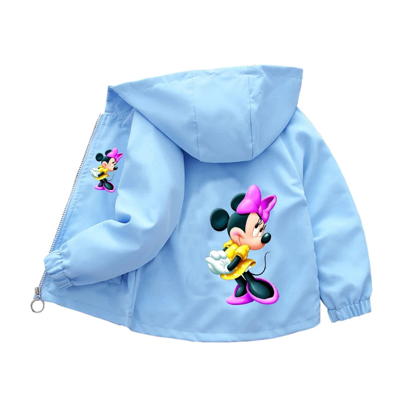 Sanrio Girls Cartoon Kuromi Cinnamoroll Jacket Hello Kitty ‌Princess Coats Spring Autumn Kids Hooded Jackets Casual Outerwear