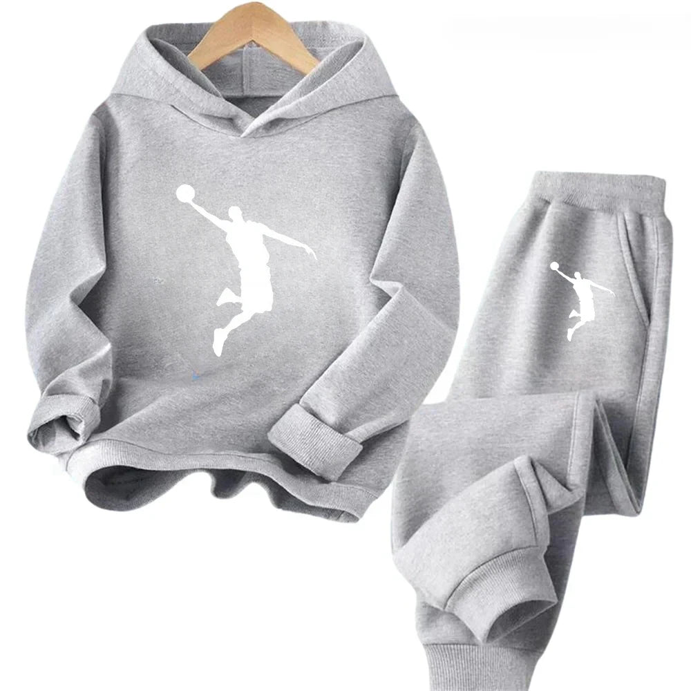 Autumn Winter Children Set Fashion Sports Boys Girls Hoodie+Pants Suits 4-14 Years Casual Fashion 2Pcs Tracksuits Kids Clothing