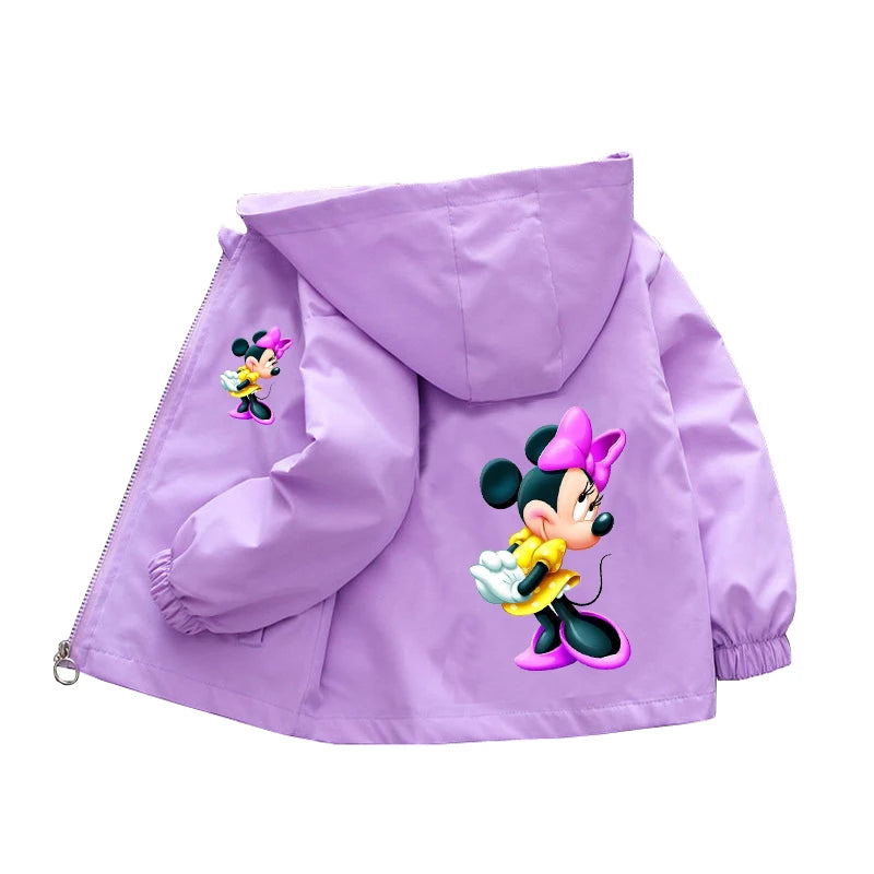 Sanrio Girls Cartoon Kuromi Cinnamoroll Jacket Hello Kitty ‌Princess Coats Spring Autumn Kids Hooded Jackets Casual Outerwear