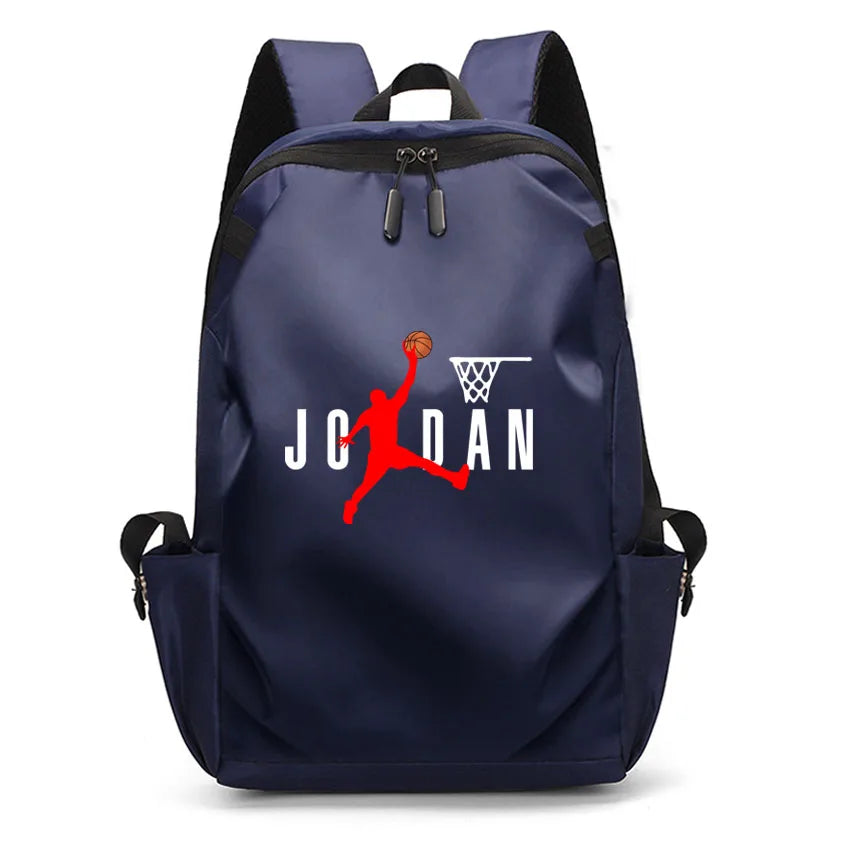 JODAN Letter Pattern Printed Canvas Men Women's Neutral Backpack Student Schoolbag Fashion Boy Girl Laptop Rucksack USB Port Lizbert