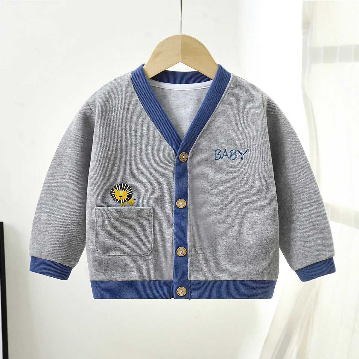 New Children Knitted Cardigan Sweater Spring Autumn Baby Boys Girls Coat Long Sleeve Outerwear Kids Clothes Fashion Clothing Lizbert