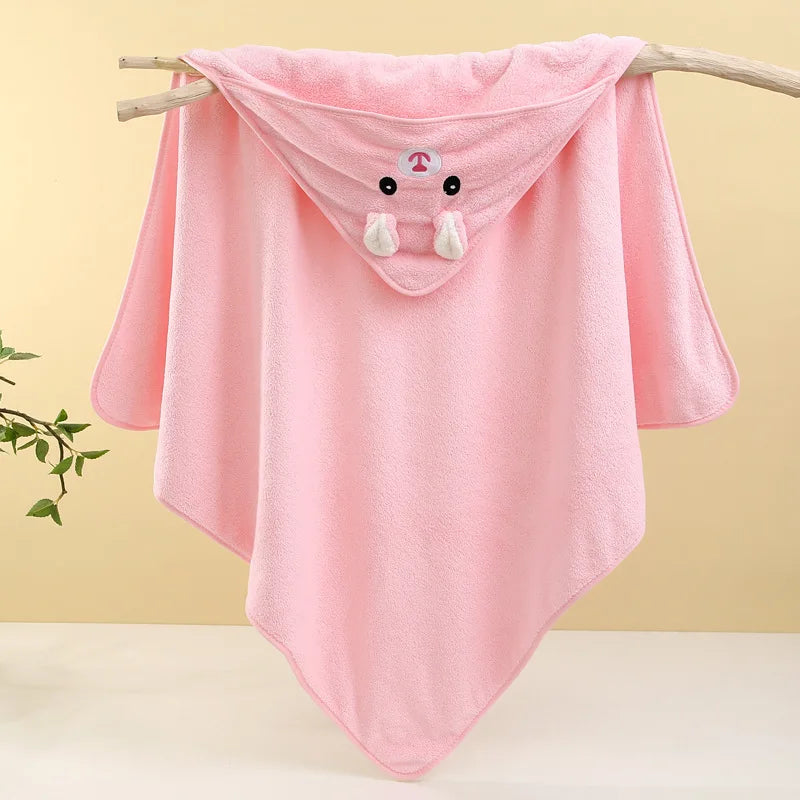 Cute Bath Towel for Baby Soft Absorbent Towel Newborn Swaddle Wrap Baby Blankets for Girls Boys Lizbert