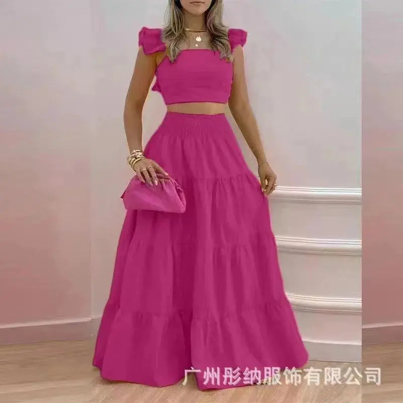 Floral Two-Piece Maxi Set – Effortless Summer Elegance Lizbert