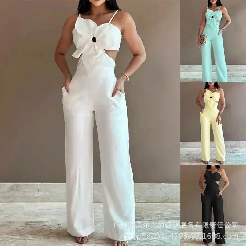 Prism White Jumpsuit – Elegant Wide-Leg One-Piece for Brides and Occasions Lizbert