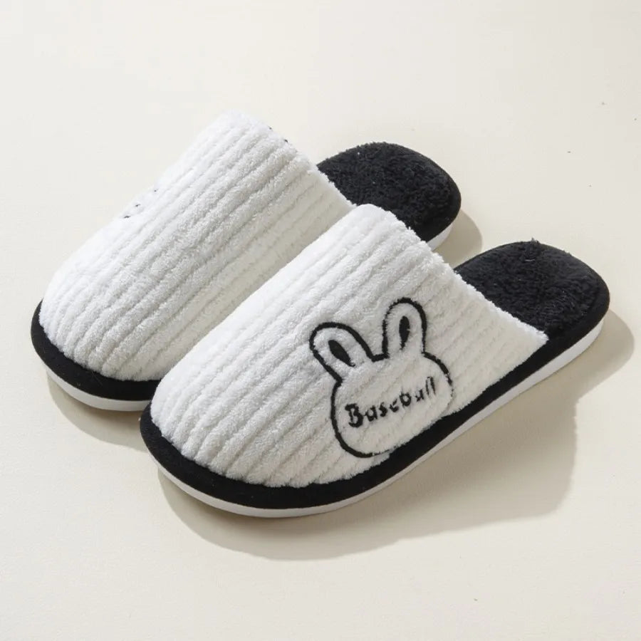 Winter Warm Plush Men Slippers Non Slip Soft Shoes Comfort Flat Heel Indoor Bedroom Couple's Slippers for Home Shoes in Autumn
