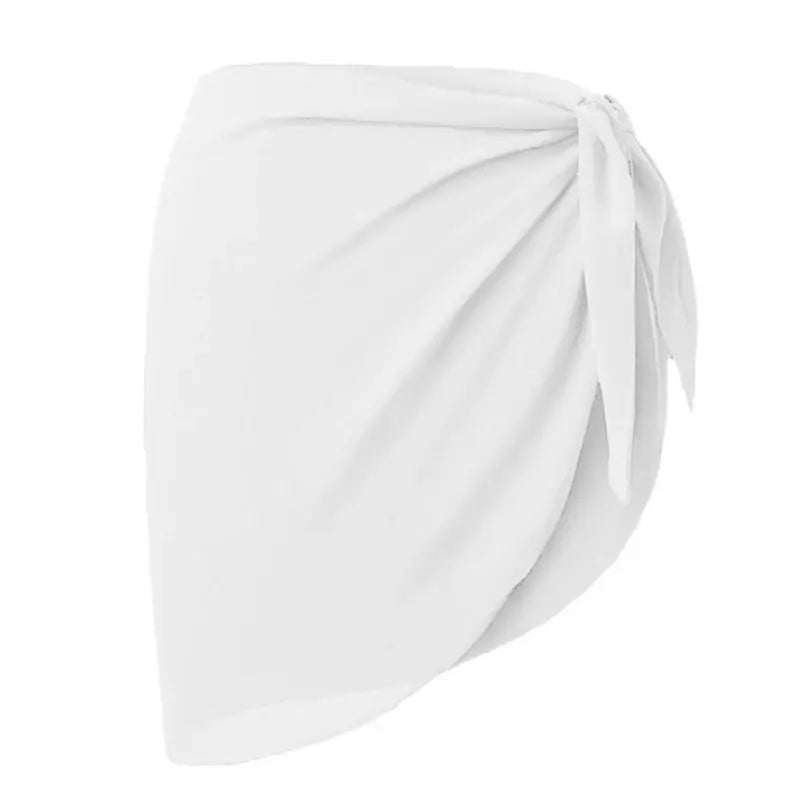 Women Short Sarongs Swimsuit Summer Coverups Beach Bikini Wrap Sheer Short Ladies Skirt Chiffon Scarf Cover Ups For Swimwear Lizbert