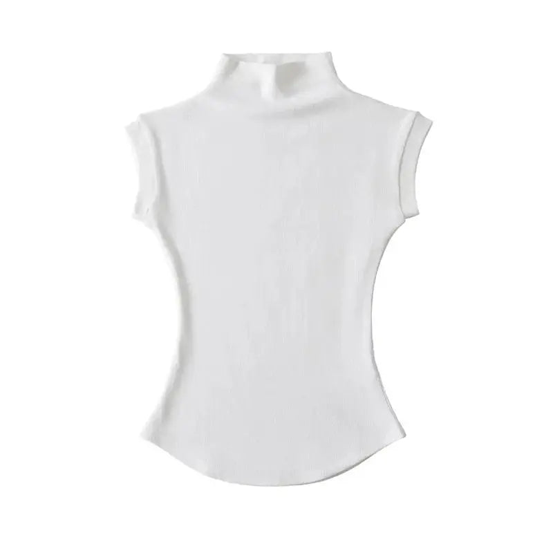 Premium, Relaxed & Breathable Casual Short-Sleeve Women Turtleneck Top Lizbert