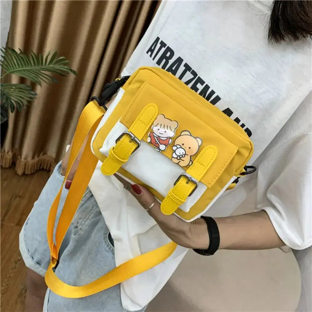 Crossbody Bag Female Cute Girl Color Matching Nylon Shoulder Bag Sling Bag Lizbert