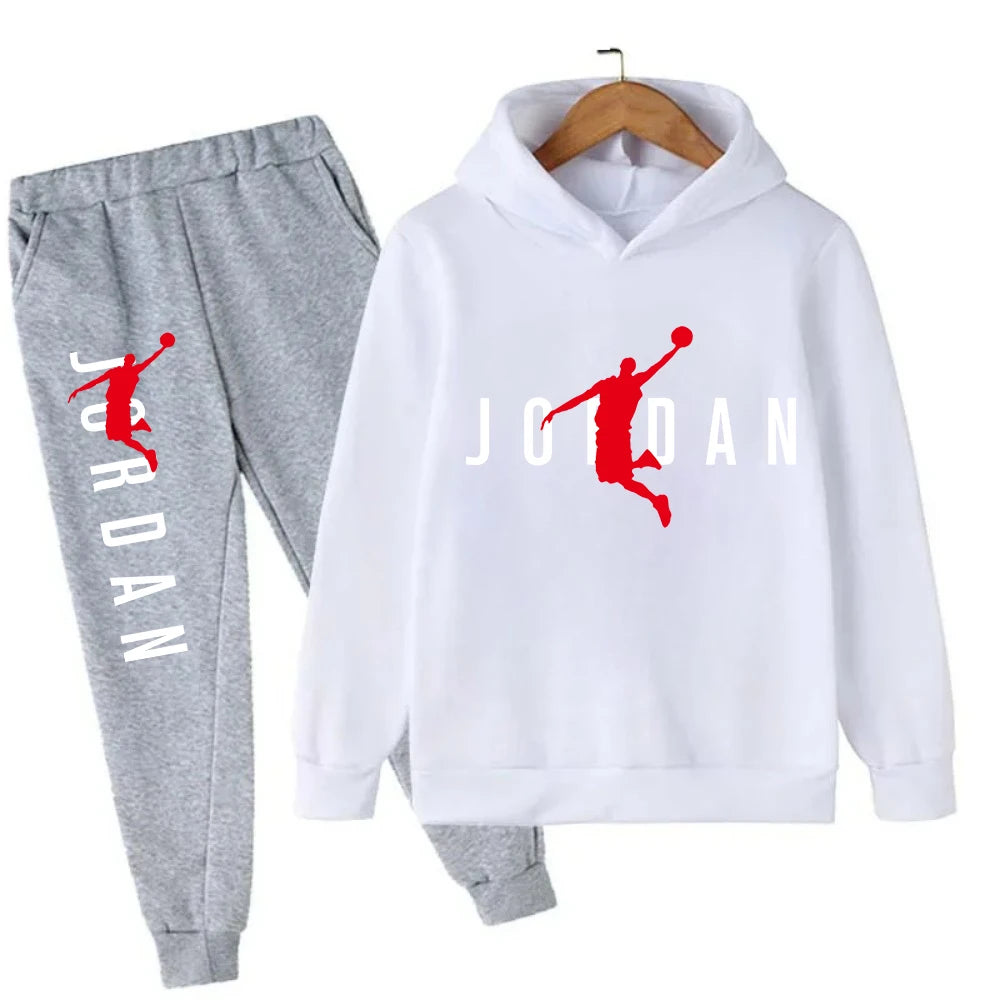 Spring Autumn Slam Dunk Master Pattern Printed Children Hoodie + Pant Suit 2pcs Set Kids Boy Girl Fashion Clothing Sportsuit