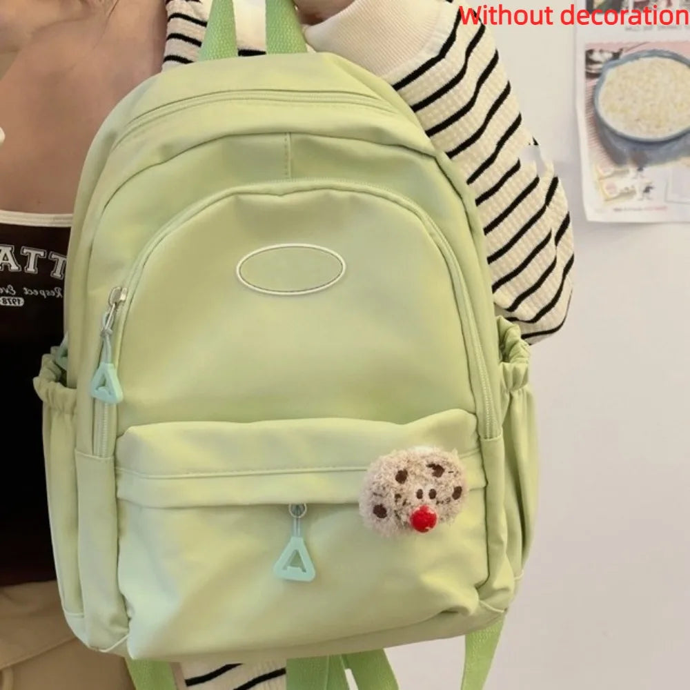 Fashion Large Capacity Women's Backpack Waterproof Nylon School Backpack Solid Color Lightweight School Bags Women Lizbert