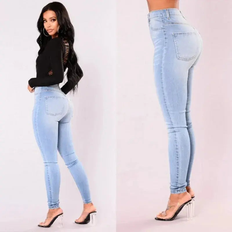 Flattering and Comfortable High - Waist Women Skinny Pencil Jeans Lizbert