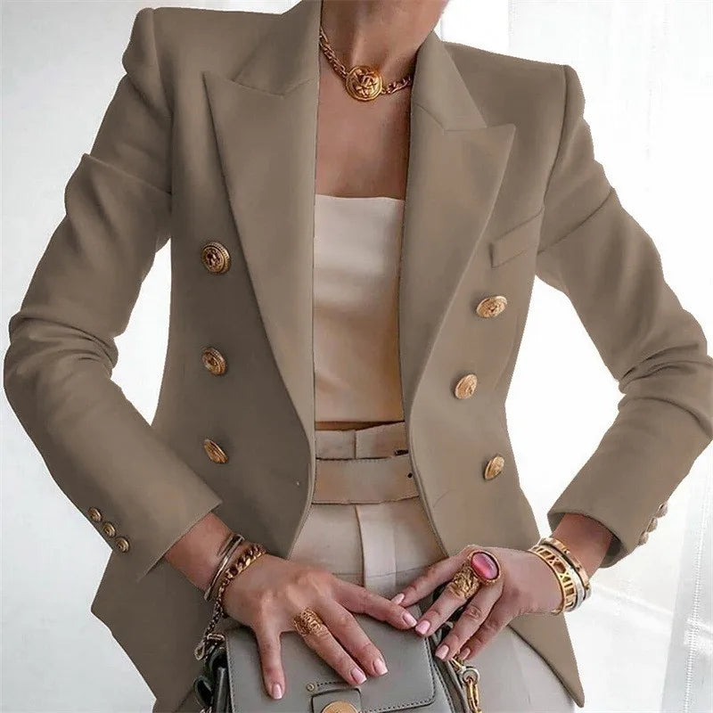 Casual Long Sleeve Blazers Femme Women Coat 2025 Fashion Jacket Outerwears Office Blazer Woman Clothes Spring Autumn Lizbert
