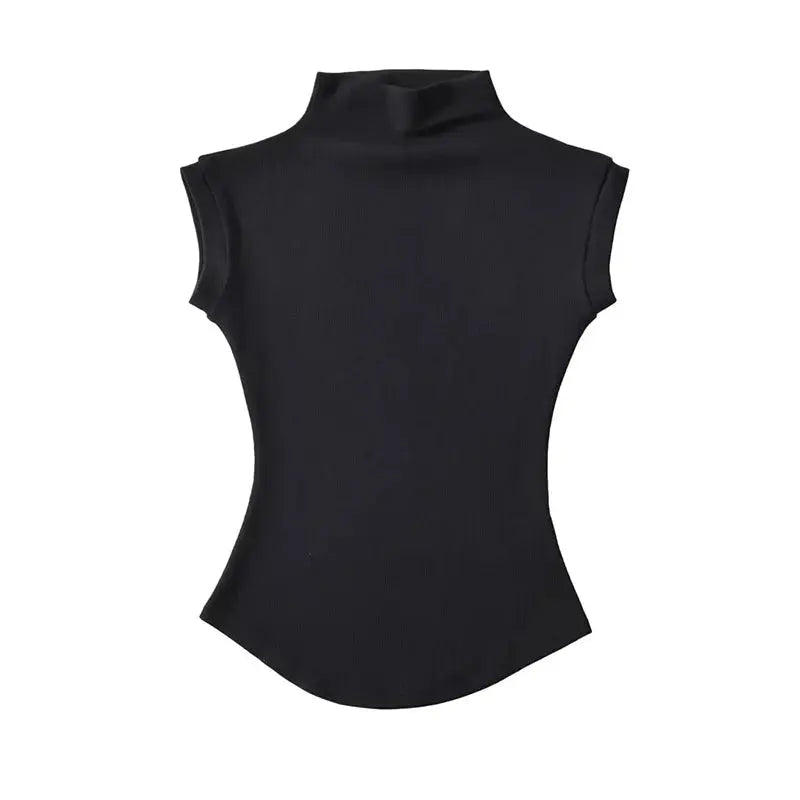 Premium, Relaxed & Breathable Casual Short-Sleeve Women Turtleneck Top Lizbert