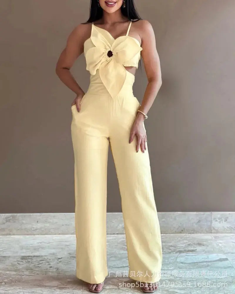 Prism White Jumpsuit – Elegant Wide-Leg One-Piece for Brides and Occasions Lizbert