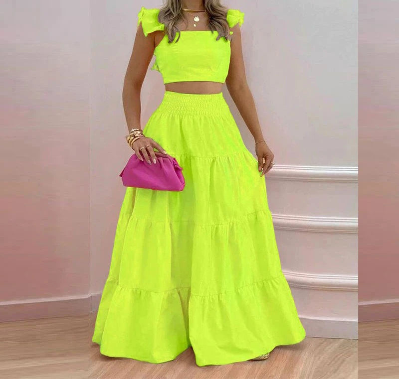 Floral Two-Piece Maxi Set – Effortless Summer Elegance