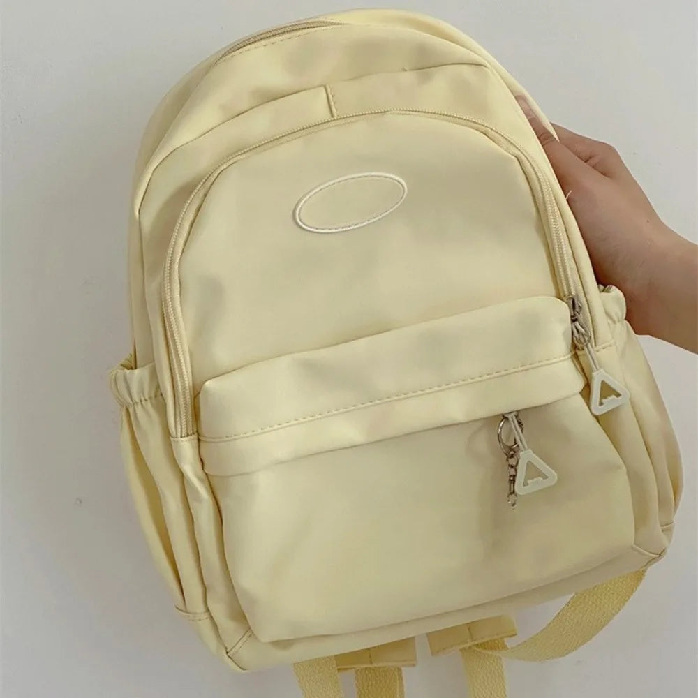 Fashion Large Capacity Women's Backpack Waterproof Nylon School Backpack Solid Color Lightweight School Bags Women Lizbert