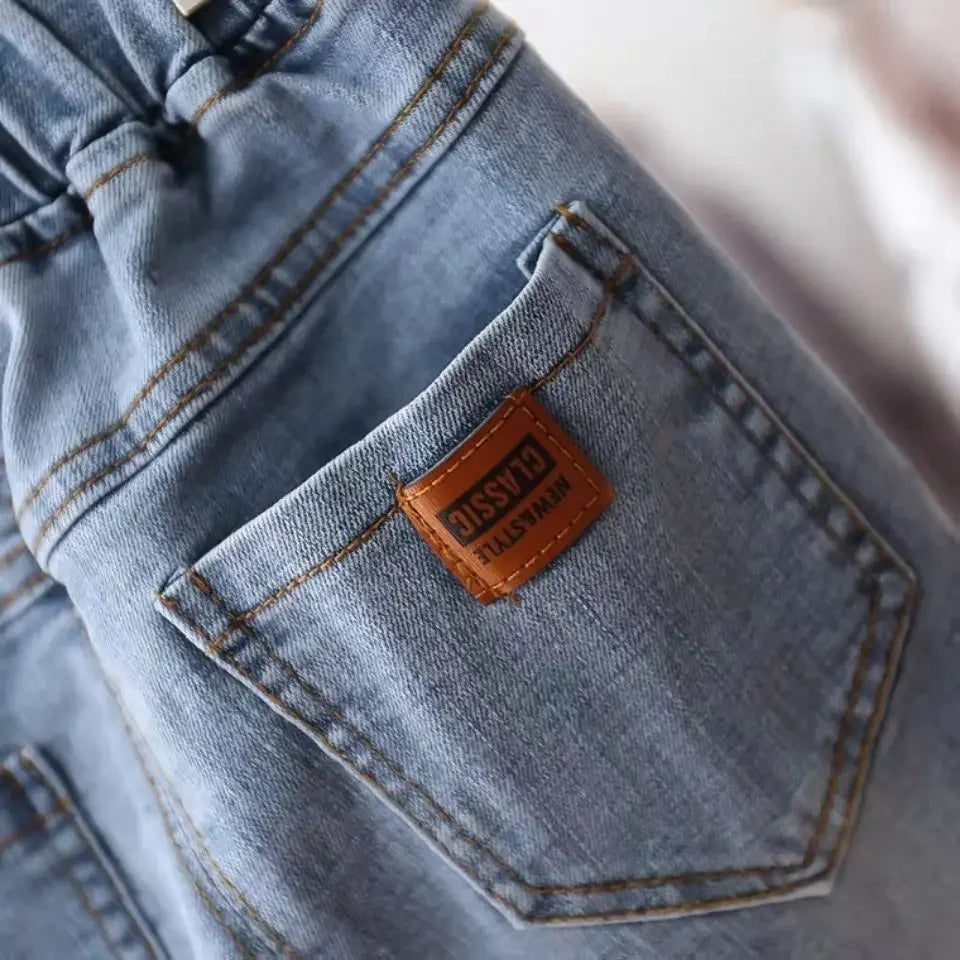 2-10Y Kids Pants Big Boys Stretch Cowboy Long Jeans 2025 Spring Girl Children Korean Pencil Leggings Autumn Casual Denim Trouser Lizbert