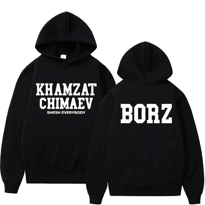Khamzat Chimaev Logo Print Hoodies for Men Women Fashion Casual Oversized Pullovers Sweatshirts Retro Autumn/Winter Warm Hoodie Lizbert