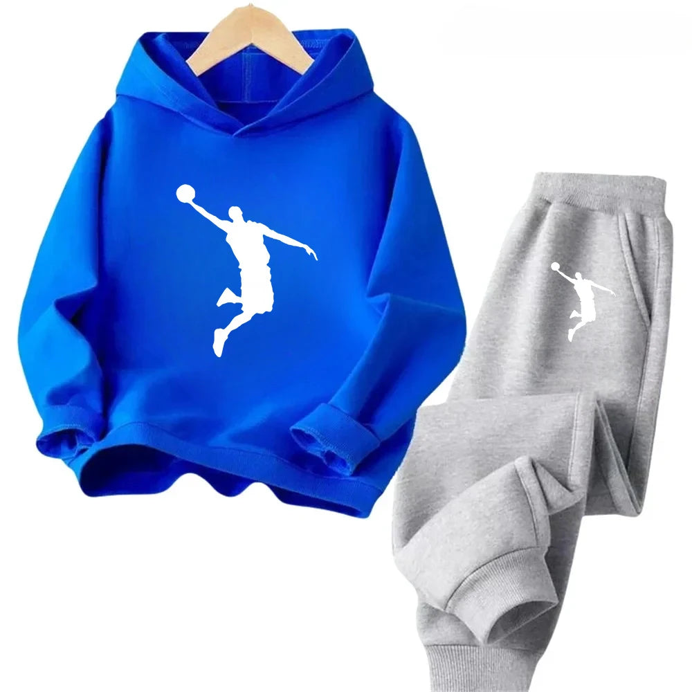 Autumn Winter Children Set Fashion Sports Boys Girls Hoodie+Pants Suits 4-14 Years Casual Fashion 2Pcs Tracksuits Kids Clothing