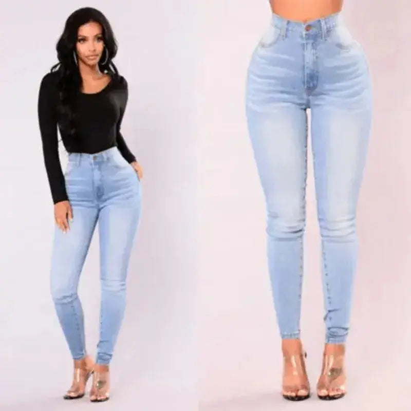 Flattering and Comfortable High - Waist Women Skinny Pencil Jeans Lizbert
