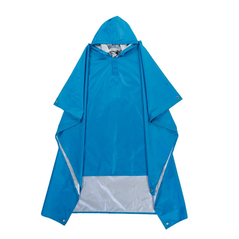 3 in 1 Waterproof Adult Long Raincoat Women Men Rain Coat Jacket Hooded Poncho for Outdoor Hiking Travel Fishing Rainwear Suit Lizbert