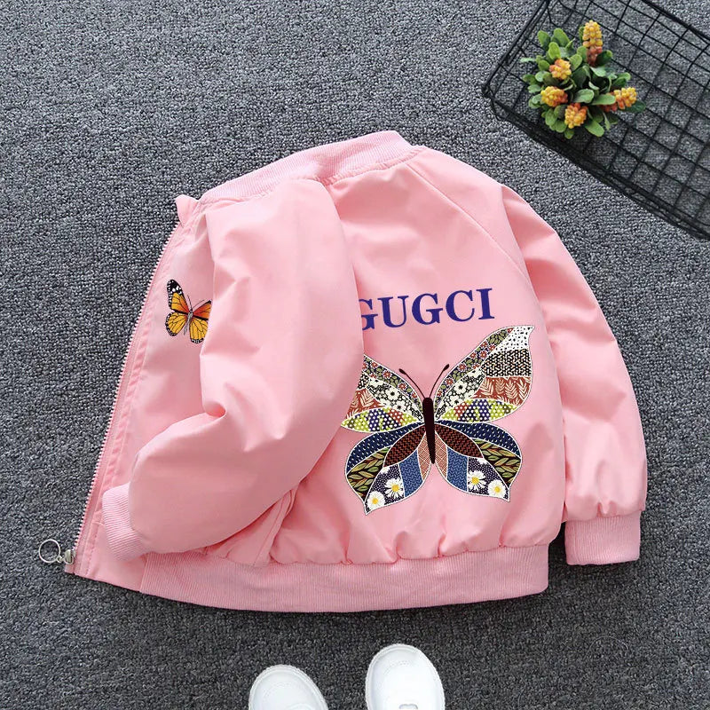 2021 New Autumn Winter Baby Girls Solid color lapel PU leather Kids Fashion Leather Jackets Children Outerwear Clothes 3-12Y Lizbert