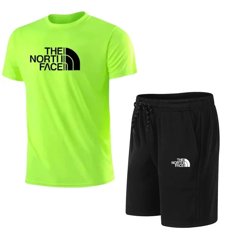 Men's fitness suits, sportswear, casual t-shirts, photography outfits, slow-paced running, brand new, two-piece set S-4XL - Lizbert