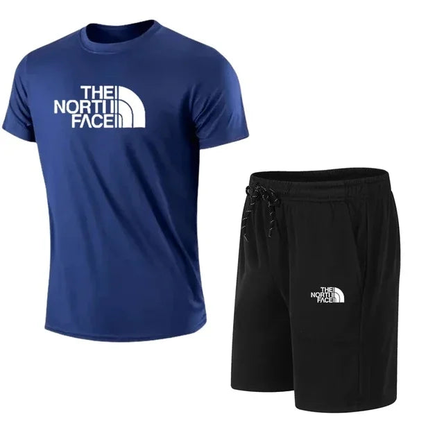 Men's fitness suits, sportswear, casual t-shirts, photography outfits, slow-paced running, brand new, two-piece set S-4XL - Lizbert